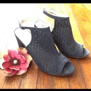 Grey Peep Toe Booties